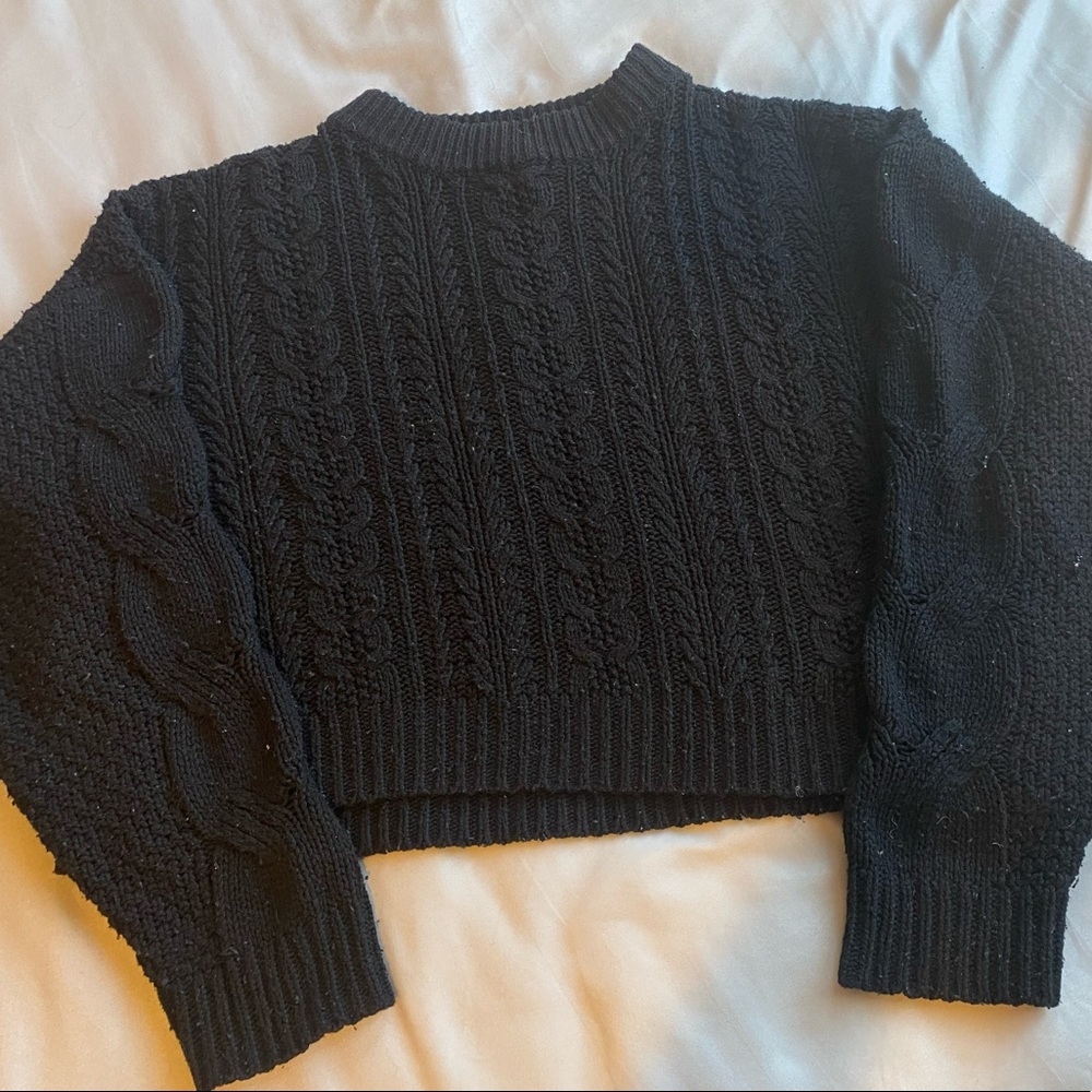 Black knit sweater